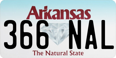AR license plate 366NAL
