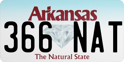 AR license plate 366NAT