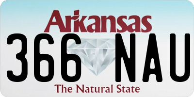 AR license plate 366NAU