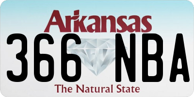 AR license plate 366NBA
