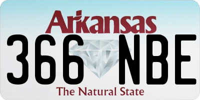 AR license plate 366NBE