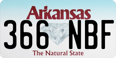 AR license plate 366NBF
