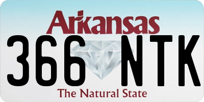 AR license plate 366NTK