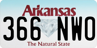 AR license plate 366NWO