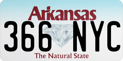 AR license plate 366NYC