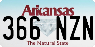 AR license plate 366NZN