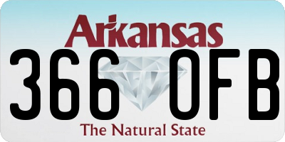 AR license plate 366OFB