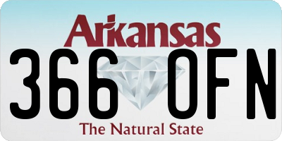 AR license plate 366OFN