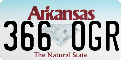 AR license plate 366OGR