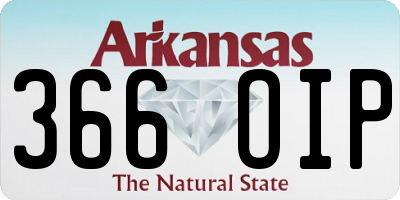 AR license plate 366OIP
