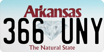 AR license plate 366UNY