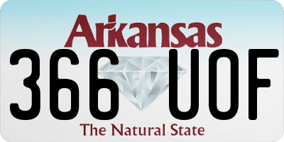 AR license plate 366UOF