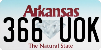 AR license plate 366UOK