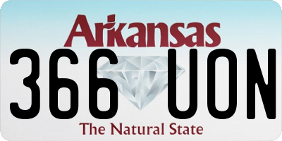 AR license plate 366UON
