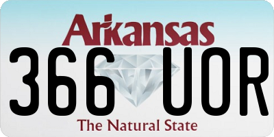 AR license plate 366UOR
