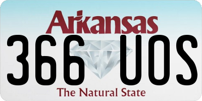 AR license plate 366UOS