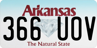 AR license plate 366UOV