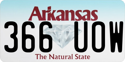 AR license plate 366UOW