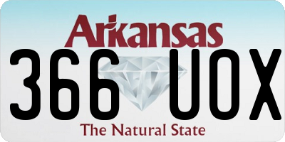 AR license plate 366UOX