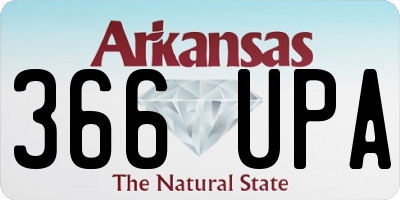 AR license plate 366UPA