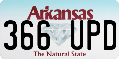 AR license plate 366UPD
