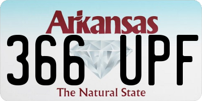 AR license plate 366UPF