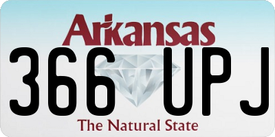 AR license plate 366UPJ