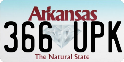 AR license plate 366UPK