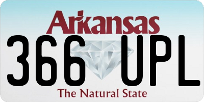 AR license plate 366UPL
