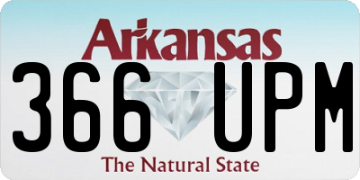 AR license plate 366UPM