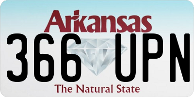 AR license plate 366UPN