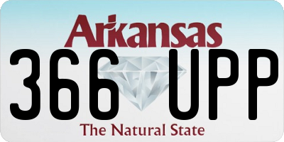 AR license plate 366UPP