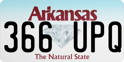 AR license plate 366UPQ