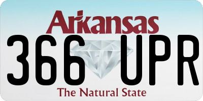 AR license plate 366UPR