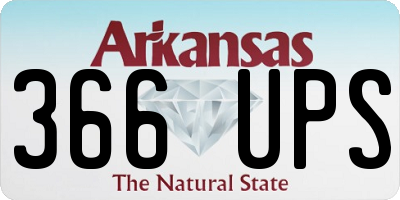 AR license plate 366UPS