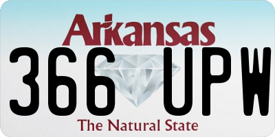 AR license plate 366UPW