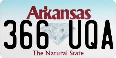 AR license plate 366UQA