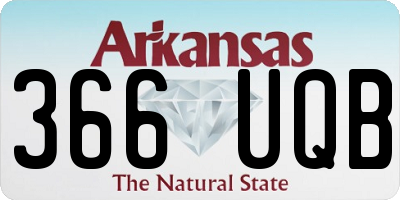 AR license plate 366UQB