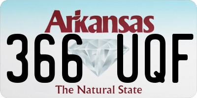 AR license plate 366UQF