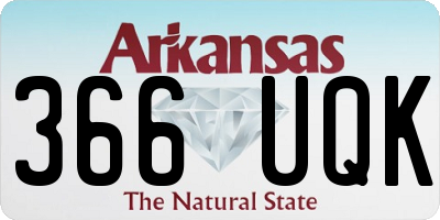 AR license plate 366UQK