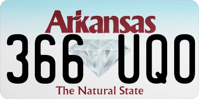 AR license plate 366UQO