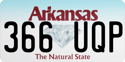 AR license plate 366UQP