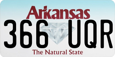 AR license plate 366UQR