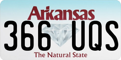 AR license plate 366UQS