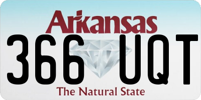 AR license plate 366UQT