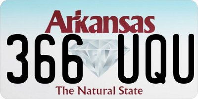 AR license plate 366UQU