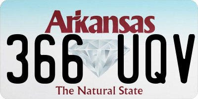 AR license plate 366UQV
