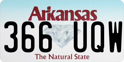 AR license plate 366UQW