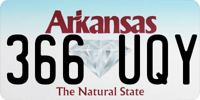 AR license plate 366UQY