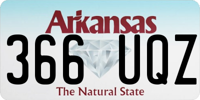 AR license plate 366UQZ